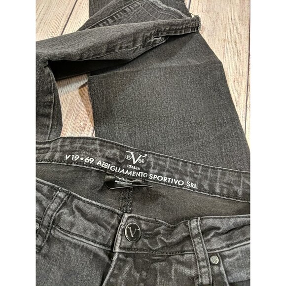 V 1969 Women's  Italia Abbigliamento Sportivo SRL Skinny Jeans Black Size 30/10 - Picture 3 of 10